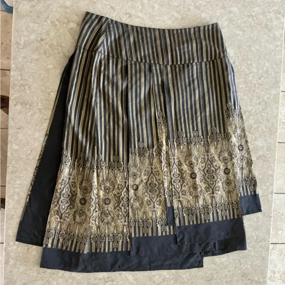 ISDA & Co. Pharoah Paneled Midi Burnished Gold & Black Shirt NWT Very Cool! Sz 6 - Picture 2 of 8